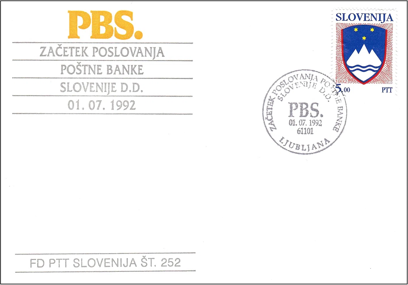 ZAČETEK POSLOVANJA POŠTNE BANKE SLOVENIJE